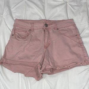 Pink jean shorts size 6